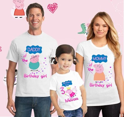 Peppa Pig Family Birthday Shirt,PEPPA PIG Custom Shirt, Personalized Peppa Pig Shirt,peppa pig famil Peppa Pig Birthday Outfit, Bolo Da Peppa Pig, Peppa Pig Shirt, Peppa Pig Birthday Party Decorations, Peppa Pig Birthday Invitations, Peppa Pig Birthday Cake, Pig Birthday Cakes, Peppa Pig Family, Girls 3rd Birthday