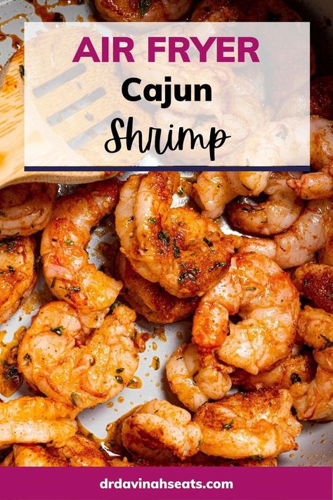 Air Fryer Cajun Shrimp is an easy healthy main dish after a busy day. It uses just three simple ingredients like my DIY Cajun seasoning & quick homemade garlic butter. Whether you use frozen or fresh raw large shrimp or add things like vegetables or sausage, it’s on the dinner table in about 15 minutes. Have this with my air fryer green beans or air fryer asparagus for a low carb and keto dinner meal. Or, make a double batch as part of meal prep for your whole family. Shrimp From Frozen, Air Fryer Cajun Shrimp, Shrimp Video, Cajun Shrimp Recipe, Air Fryer Shrimp, Cajun Shrimp Recipes, Homemade Garlic Butter, Fresh Shrimp, Shrimp Dinner