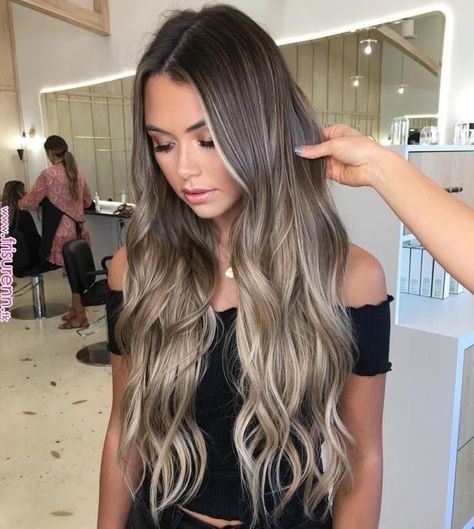 Dark Brown Hair With Ash Blonde Balayage, Medium Dark Brown Hair With Highlights, Root Melt Brunette To Blonde, Boliage Hair, Icy Blonde Balayage, Highlight Ideas, Hair Goal, Mom Hair, Flattering Hairstyles