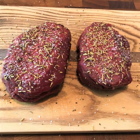 Moose Meat Marinade, How To Cook Moose Steak, Moose Steak Marinade, Moose Marinade, Moose Tenderloin Recipe, Moose Backstrap Recipes, Moose Recipes Meat, Moose Steak Recipes, Moose Steak