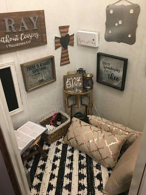 Bible Study Corner In Room, Bedroom Prayer Corner, Prayer Corner Ideas Bedrooms Muslim, Pray Room Ideas Christian, Prayer Room Ideas Christian, Prayer Closet Ideas Decor, Prayer Area Ideas Home Christian, Prayer Corner Ideas Bedrooms Christian, Praying Corner At Home Christian