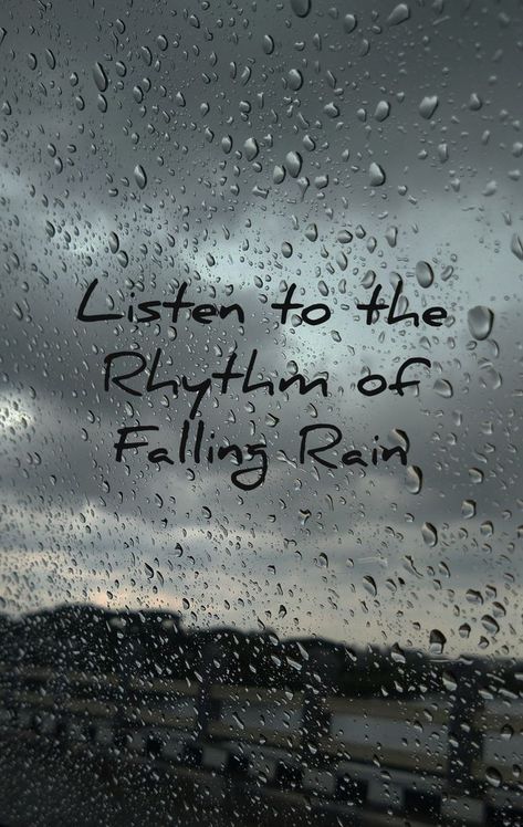 Rainy Night Quotes, Love In The Rain, Rainy Day Quotes, Rainy Day Photography, The Sound Of Rain, Rainy Mood, Rain Falling, Rain Quotes, Dark Forest Aesthetic