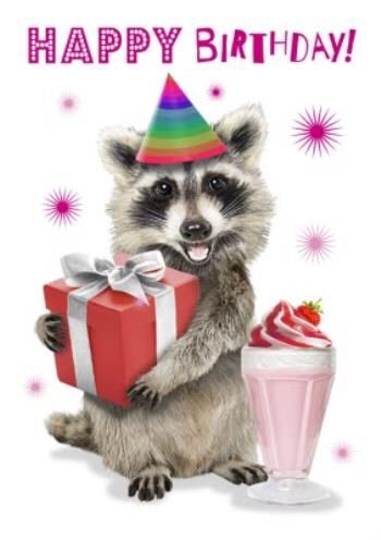 Cute Racoon, Happy Birthday Beer, Happy Birthday Kids, Giant Card, Anniversary Greetings, Birthday Chocolates, Beer Birthday, Happy Birthday Funny, Birthday Congratulations