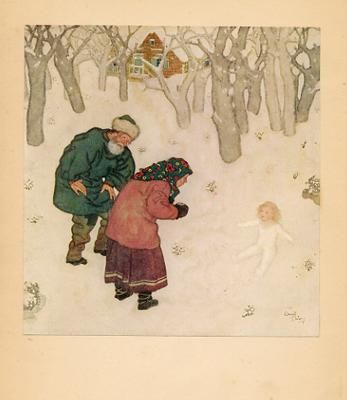 Dulac - Snow Baby The Snow Child, Edmund Dulac, Snow Maiden, Christmas Tale, Printmaking Art, Fairytale Illustration, Fairy Book, Hans Christian, Fairytale Art