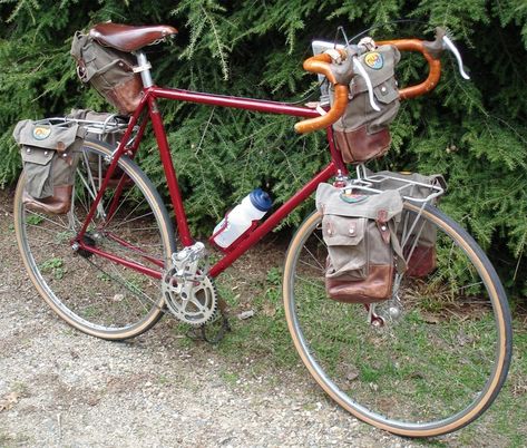 What's the SMALLEST Front Panniers on the market?? - Bike Forums Military Bag, Vintage Cycles, Handlebar Bag, Bicycle Bag, Military Surplus, Bike Bag, Dry Bag, Wonderful Things, Waist Bag