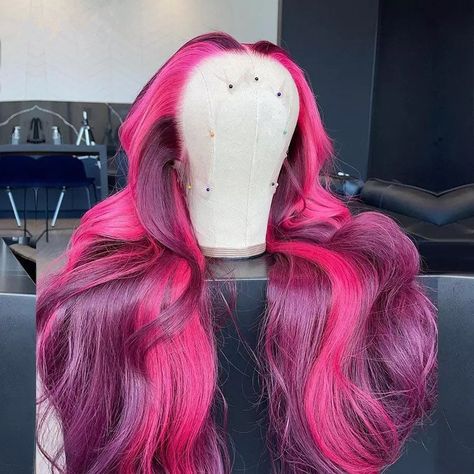 Pink Wig, Pretty Hair Color, Front Hair Styles, Human Virgin Hair, Colored Wigs, Body Wave Wig, Front Lace Wigs Human Hair, Human Hair Lace Wigs, Haircuts For Fine Hair