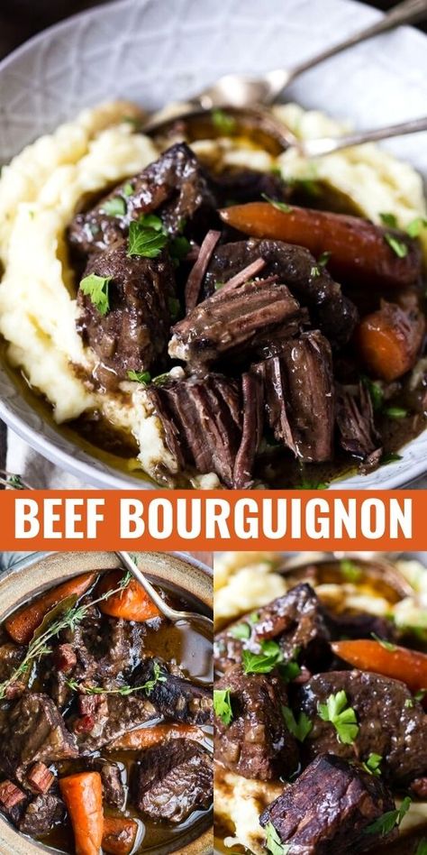 Slow Cook Beef Stew, French Beef Stew, Beef Bourguignon Recipe, Crockpot Recipes Beef Stew, The Food Charlatan, Stew Meat Recipes, Beef Stew Crockpot, Food Charlatan, French Recipes