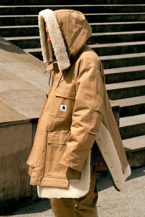 Collar Leather Jacket, Carhartt Workwear, Moda Paris, Teddy Coat, Knitting Techniques, Carhartt Wip, Paris Fashion, Paris Fashion Week, Fashion News