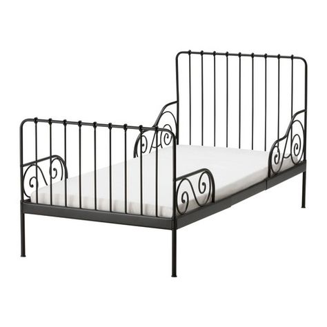 IKEA - MINNEN, Ext bed frame with slatted bed base, , Extendable, so it can be pulled out as your child grows. Ikea Minnen Bed, Ikea Twin Bed, Ikea Toddler Bed, Iron Twin Bed, Modern Kids Beds, Cama Ikea, Ikea Kids, Ikea Bed, Twin Bed Frame