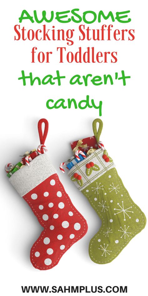 Having trouble brainstorming stocking stuffer ideas for toddlers that aren't candy? You'll love these non-candy toddler stocking stuffers. Stocking Fillers For Toddlers, Stocking Stuffers For Toddlers, Sticking Stuffers, Stocking Filler Ideas, Stocking Fillers For Kids, Toddler Stocking Stuffers, Cheap Stocking Stuffers, Sandy Claws, Inexpensive Christmas