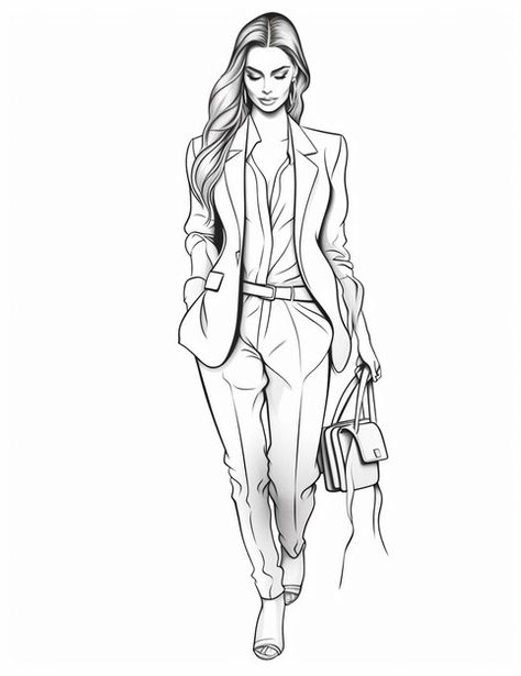 Fashion Templates, Premium Photo, Croquis