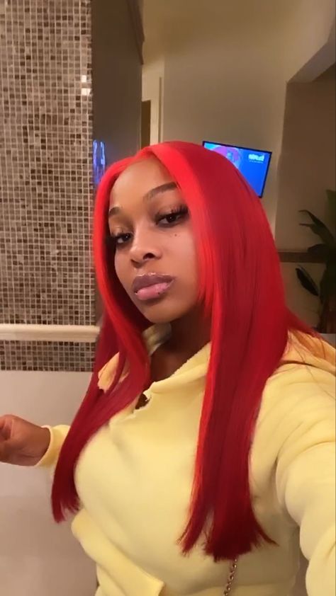 Red Weave Hairstyles, Jayda Wayda, Wedding Hair Down, Hair Laid, Front Lace Wigs Human Hair, Dye My Hair, Baddie Hairstyles, Wig Styles, Black Girls Hairstyles