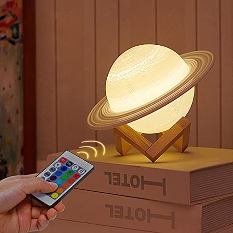 Saturn Decor, Saturn Light, Saturn Lamp, Object Oc, Neon Lights Bedroom, Sky Lamp, Childrens Night Light, 3d Moon, Space Themed Bedroom