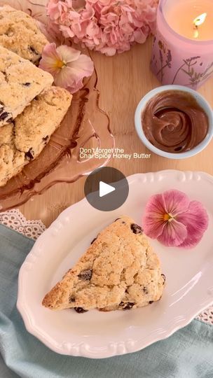 Scones With Heavy Cream, Brownie Mischief, Homemade Chai Spice, Chocolate Chip Scones, Honey Butter Recipe, Homemade Chai, Brown Butter Chocolate Chip, Vanilla Bean Paste, Pure Vanilla