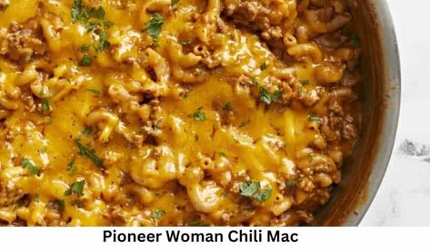 Pioneer Woman Chili, Ground Beef Beans, Chili Mac Recipe, Chili Mac, Tomato Season, Macaroni Pasta, Pioneer Woman Recipes, Elbow Macaroni, Cheese Serving