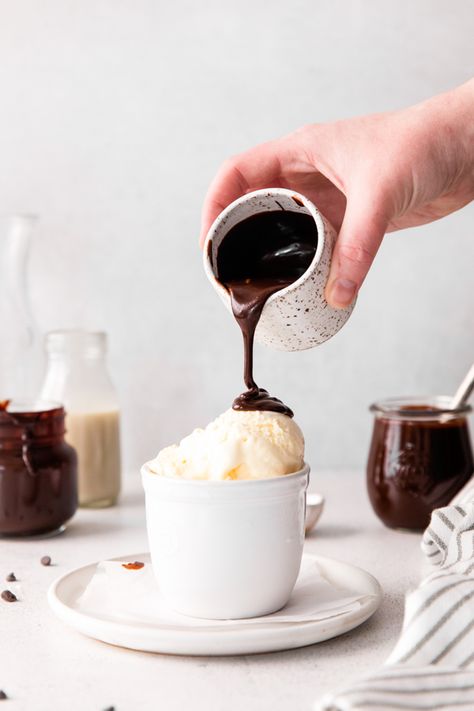 This homemade hot fudge sauce turns out perfect every time and is perfect for drizzling over your favorite ice cream. It's rich, fudgy, and packed full of chocolate flavor. You will love this recipe! Chocolate Fudge For Ice Cream, Homemade Fudge Sauce For Ice Cream, Recipe For Hot Fudge Sauce, Homemade Chocolate Sauce For Ice Cream, Hot Fudge Sauce Recipe Evaporated Milk, Chocolate Sauce For Ice Cream, Hot Fudge Ice Cream Topping, Homemade Chocolate Syrup For Ice Cream Hot Fudge Sauce, Homemade Hot Fudge Sauce