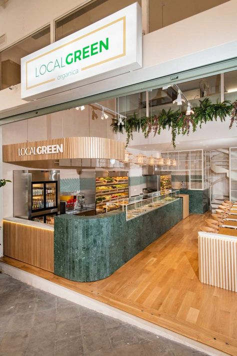 Health Food Store Design, Food Cafe Interior Design, Food Cafe Interior, Healthy Restaurant Design, Salad Bar Restaurants, Salad Shop, Cafeteria Design, Healthy Cafe, Healthy Restaurant Food