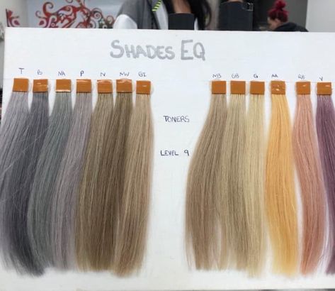 Shades Eq Swatches, Level 7 Hair, Hair Color Swatches, Hair Science, Redken Hair Color, Redken Hair Products, Redken Shades, Creative Hair Color, Redken Color