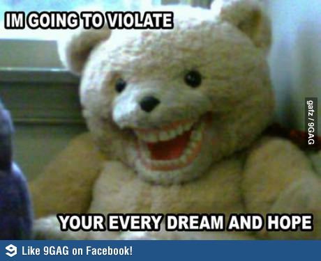 Sleep? Who needs it? In Soviet Russia Jokes, Scary Teddy Bear, Snuggle Bear, In Soviet Russia, Arabic Funny, Funny Captions, Funny Arabic Quotes, New Memes, Funny Photos