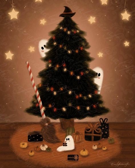 Ghost Christmas Wallpaper, Christmas Ghost Wallpaper, Christmas Halloween Wallpaper, Spooky Christmas Aesthetic, Spooky Christmas Wallpaper, Goth Christmas Wallpaper, Anti Christmas, Christmas Lockscreen, Halloween Wallpaper Iphone Backgrounds