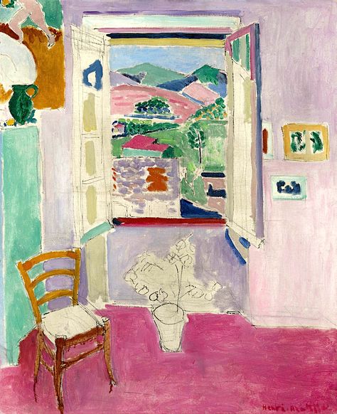 Window Poster, Matisse Paintings, Illustration Kunst, Pink Art Print, Hur Man Målar, Interior Illustration, Matisse Art, 수채화 그림, Art Et Illustration