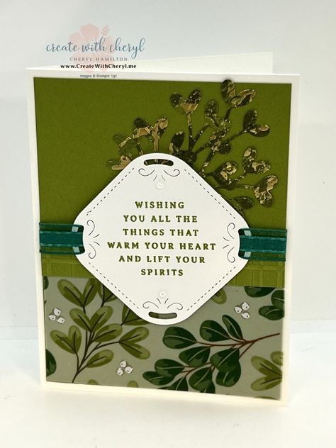 Peaceful Season Sympathy Card - Create With Cheryl - Cheryl Hamilton Sample Christmas Cards, Greenery Christmas, Create Christmas Cards, Sympathy Card, Christmas Holiday Cards, Heartfelt Creations, Holiday Catalog, Christmas Cards Handmade, Christmas 2024