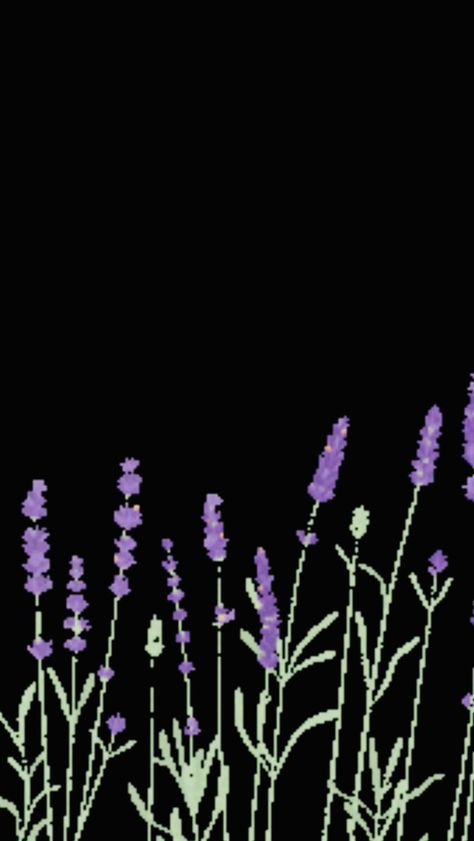 Purple Whimsigoth Wallpaper, Lavender Spooky Wallpaper, Black And Lavendar Wallpaper, Lavender Plant Wallpaper, Purple Flowers With Black Background, Lavender Paint, Lavender Aesthetic, Phone Wallpaper Patterns, Black Wallpaper