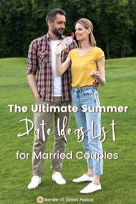 Hot days and warm nights are the perfect setting for several different fun, exciting, relaxing and even romantic adventures for couples. This is where the ultimate summer date ideas list for married couples comes in.   #marriage #datenights #summerdates #datenightideas #marriagedatenights #wives #husbands #dateyourspouse #wifey Day Dates With Husband, Unique Date Ideas For Married Couples, Romantic Date Ideas For Married Couples, Couples Day Out Ideas, Date Night Ideas For Older Married Couples, Day Dates For Couples, Married Date Night Ideas, Marriage Date Ideas, Relaxing Date Ideas