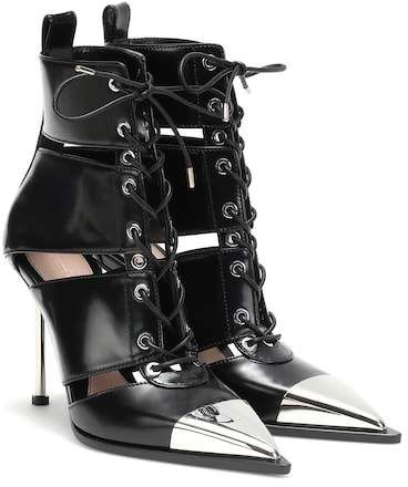 Alexander McQueen Lace-up leather boots Shoes Alexander Mcqueen, Ugg Ankle Boots, Lace Ankle Boots, Mode Shoes, Womens Black Booties, Mcqueen Fashion, Sophia Webster, Shoe Obsession, Brand Shoes