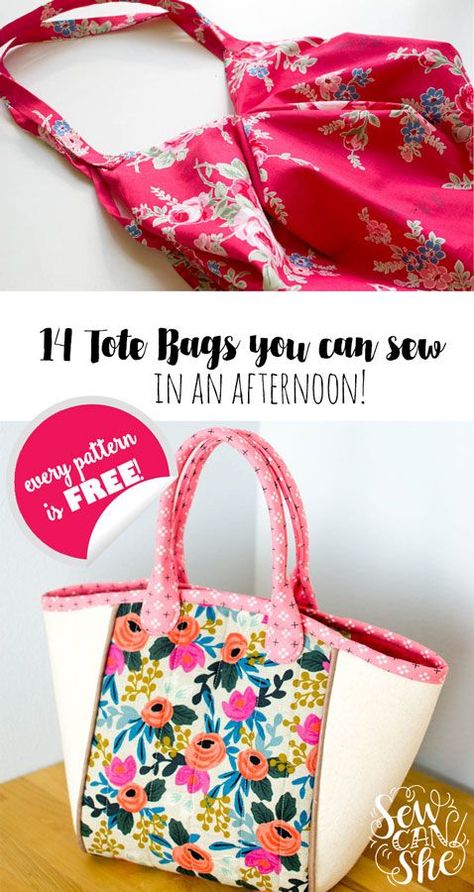 14 Free Tote Bag Patterns You Can Sew in a Day! (plus tips to make it happen) Diy Clutch Bag, Shopping Bag Pattern, Clutch Bag Pattern, Tote Bag Pattern Free, Magic Bag, Peter Griffin, Free Sewing Patterns, Free Tote, Sewing Tutorials Free