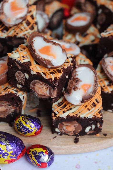 Nutella Rice Krispie Treats, Mini Eggs Cake, Easter Brownies, No Bake Vanilla Cheesecake, Janes Patisserie, No Egg Cookies, Vanilla Cheesecake, Caramel Cheesecake, Creme Egg