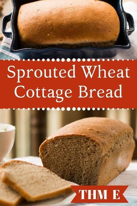 Cottage Bread Recipe, Cottage Bread, Thm Bread, Sprouted Wheat Bread, Trim Healthy Mama Diet, Sprouted Wheat, Trim Healthy Recipes, Sprouted Grain Bread, Sprouted Bread