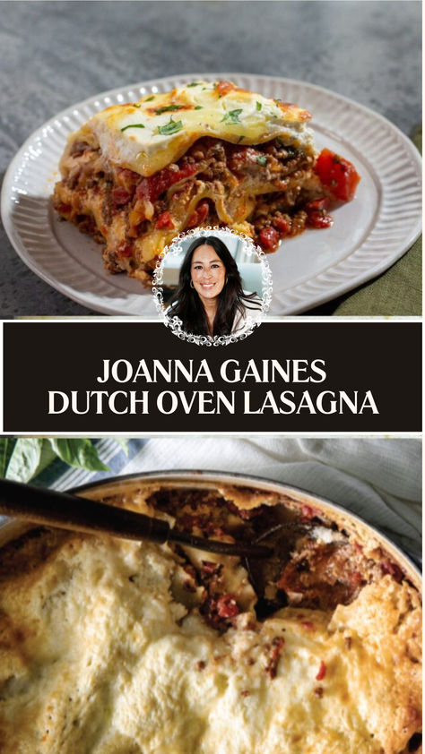 Joanna Gaines Dutch Oven Lasagna Dutch Oven Lasagna Joanna Gaines, Lasagna In Dutch Oven, Joanna Gaines Dutch Oven Lasagna Recipe, One Pot Lazy Lasagna, Joanna Gaines Casserole Recipes, Joanna Gaines Pasta Recipe, Pasta Dutch Oven Recipes, Joanna Gaines Dutch Oven Lasagna, Joanna Gaines Lasagna Recipe