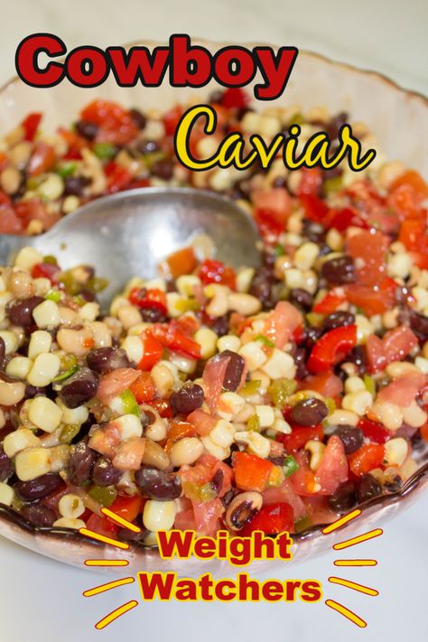 Pot Luck Dishes Easy, Cowboy Caviar Recipe, Pantry Cooking, Picnic Potluck, Picnic Side Dishes, Caviar Recipes, Easy Dip, Black Bean Salsa, Bean Salsa