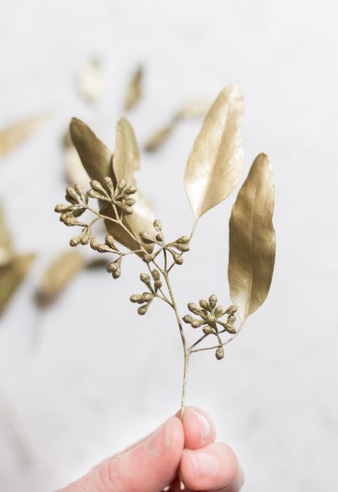 Leaf Sculpture, Gold Eucalyptus, Floral Sculpture, Woodland Wonderland, Gum Leaves, Quick Projects, Modern Farmhouse Diy, Colors Inspiration, Diy Gold