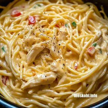 Creamy crockpot chicken spaghetti Slow Cooker Chicken Spaghetti Recipe, Garlic Butter Chicken Pasta, Slow Cooker Chicken Spaghetti, Spaghetti Crockpot, Creamy Garlic Butter Chicken, Simple Slow Cooker Chicken, Butter Chicken Pasta, Easy Corn Chowder, Crockpot Chicken Spaghetti