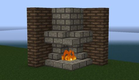 Furnishing Tips - Home interior Minecraft Project Minecraft Fireplace, Minecraft Cool, Minecraft Wall Designs, Minecraft Furniture Ideas, Villa Minecraft, Houses Blueprints, Interior Minecraft, Case Minecraft, Minecraft Wall