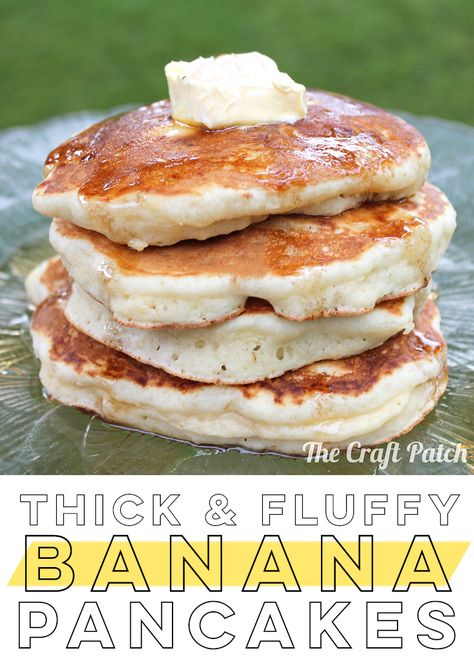 Banana Pancakes Fluffy, Pancakes Made With Bananas, Best Banana Pancakes Recipe, Banana Pancakes With Pancake Mix Recipe, Banana Buttermilk Pancakes, Best Banana Pancakes, Fluffy Banana Pancakes, Banana Pancake Recipe, Savory Cakes