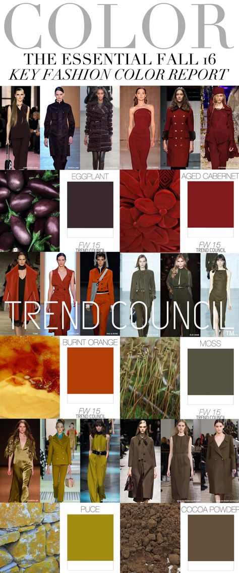 TREND COUNCIL UPDATES Trend Council, Fall And Winter Fashion, Color Forecasting, 2016 Fashion Trends, Clothing Winter, Color Trends Fashion, Fashion Forecasting, 2015 Trends, 2016 Trends