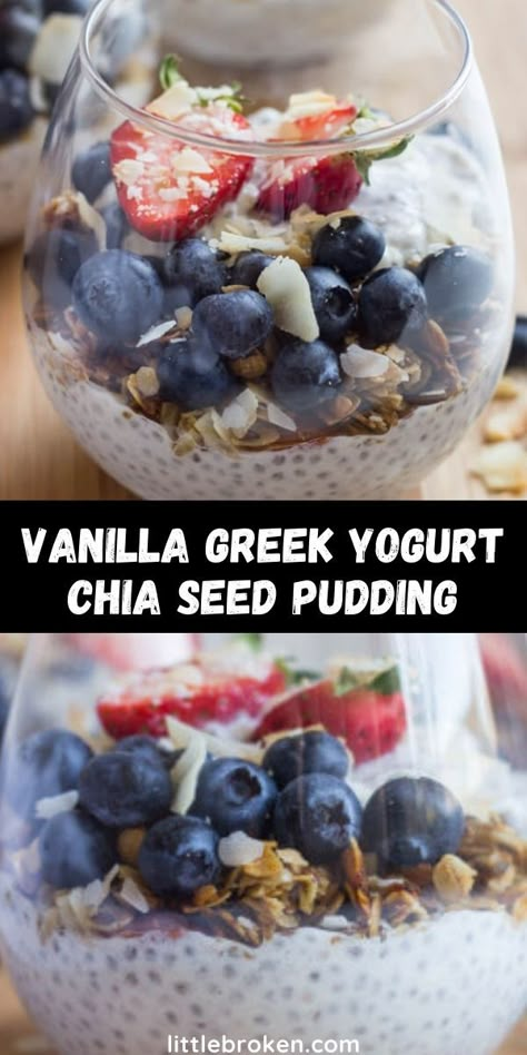 Overnight chia seed pudding made with wholesome ingredients and no refined sugar. Thick, creamy, and perfect healthy snack! Made with 6 simple ingredients, one bowl, and a whisk. Chia Seed Pudding With Yogurt, Chia Seed Yogurt, Overnight Chia Seed Pudding, Pudding Recipes Healthy, Chia Seed Breakfast, Recipes Pudding, Overnight Chia Pudding, Chia Pudding Recipes Healthy, Overnight Chia