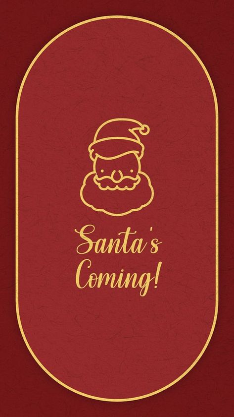 Santa's coming, editable Instagram story template | free image by rawpixel.com / Nutthone Happy New Year Sign, New Year Sign, Background Android, Happy New Year Signs, Wallpapers Christmas, Christmas Template, Santas Coming, Nursery Room Design, A Happy New Year