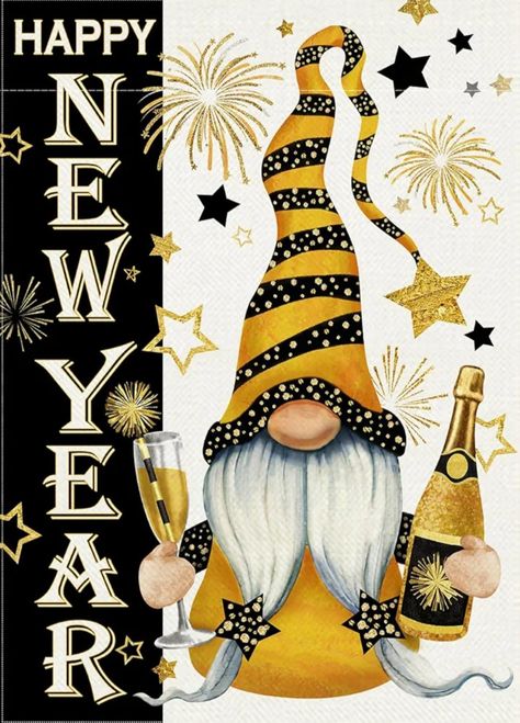 New Year Gnome, Celebration Champagne, Happy New Year Fireworks, Winter Celebration, Happy New Year Pictures, Happy New Year Banner, Merry Christmas Gif, Happy New Years Eve, New Year Fireworks