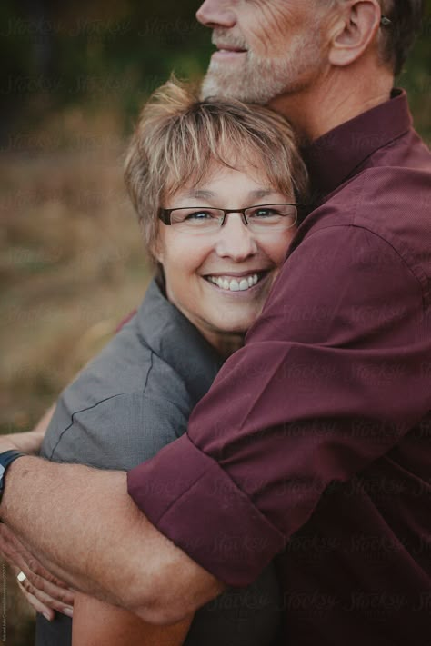 Middle Aged Woman Enjoying A Hug From Her Husband | Stocksy United Photos With Grandparents Grandchildren, Old Couple Photography, Older Couple Poses, Older Couple Photography, Grandparent Photo, Older Couple, Middle Aged Woman, Family Portrait Poses, Photography Poses Family