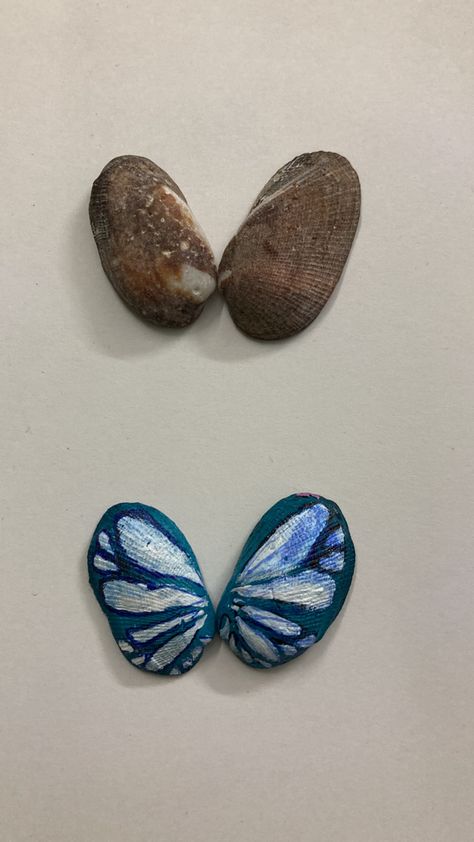 Shell Butterfly Art, Seashell Butterfly Shell Art, Seashell Butterfly, Shell Butterfly, Independent Study, Stone Art Painting, Seashell Painting, Shell Crafts Diy, Seashell Jewelry