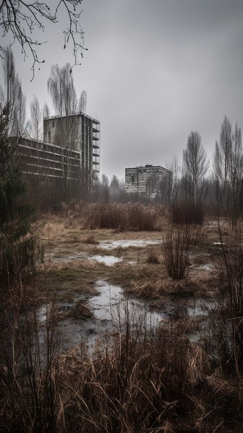 Distopian Backgrounds, Destroyed City Background, Abandoned City Aesthetic, Urban Dystopia, Apocalypse House, Apocalyptic World, Apocalypse Landscape, Post Apocalyptic City, Dystopian Aesthetic