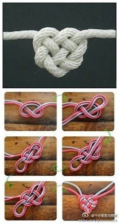 Rope Heart, Saint Valentin Diy, Simpul Makrame, Valentines Bricolage, Heart Knot, Rope Crafts, Kraf Diy, Valentine's Day Diy, Valentine Day Crafts