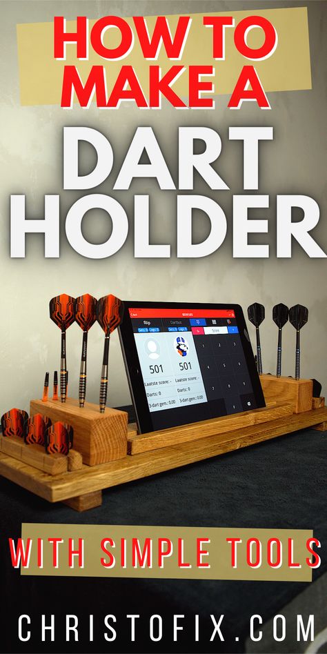 Dart Storage Ideas, Dart Holder Ideas, Dart Board Set Up Ideas, Portable Dart Board Stand Diy, Dart Board Wall Diy, Dart Holder Diy, Darts Setup, Dart Board Wall Ideas, Dartboard Cabinet Diy