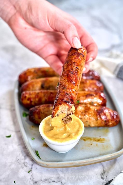 You have to try this air fryer sausage recipe! The sausages come out so crispy on the outside and juicy on the inside. I couldn't believe how quick and easy it was to make them. Preheat your air fryer, place the sausages inside, and cook until they reach perfection. Whether fresh or frozen, this method ensures delicious results. Definitely a new favorite in my house for a quick and delicious meal. Perfect for breakfast, lunch, or dinner! Air Fryer Carnivore, Air Fryer Carnivore Recipes, Carnivore Air Fryer Recipes, Air Fryer Sausage, Carnivore Diet Recipes, Fried Sausage, Caramel Apple Dip, Creamy Ranch Dressing, Carnivore Recipes