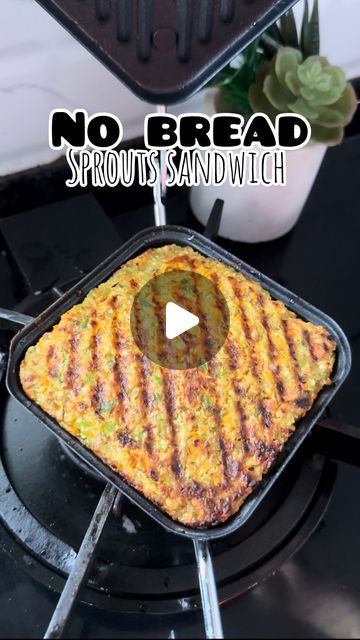 Aishwarya sonvane on Instagram: "No Bread Sprouts Sandwich   ✅Save the recipe and try it later   ✅Recipe details  ✅Batter :  finely chopped vegetables (capsicum,carrot,onion) Any kind of sprouts (coarsely grinded) Finely chopped green chilli,ginger,garlic and curry leaves  Now add some salt,turmeric powder,coriander powder,cumin powder  For the binding add some chickpea flour with little  Mix it well and cook this in a sandwich griller by applying some ghee on both the sides  Make sure to cook it on low flame   #sprouts #sproutssandwich #sproutsrecipe #nobread #nobreadsandwich #nobreadneeded #nobreadchallenge #healthy #highprotein   #healthybreakfast #breakfastrecipe #healthyrecipes #healthysnacks #healthysnackideas #indianfood #quickrecipes #easyrecipe #recipereels #recipeshare #foodreels Indian Breakfast Ideas Healthy, No Bread Sandwich Ideas, No Bread Breakfast Ideas, Indian Cooking Recipes Snacks, Indian Breakfast Recipes Vegetarian, Sprouts Recipes Indian, Sprouts Sandwich, Sprout Sandwich, Breakfast Vegetarian