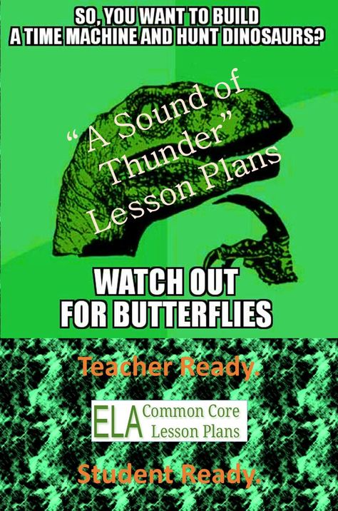 Sound of Thunder Teaching Short Stories, Sound Of Thunder, Best Short Stories, Language Arts Classroom, Ray Bradbury, Scary Stories, Future Classroom, English Class, Short Story